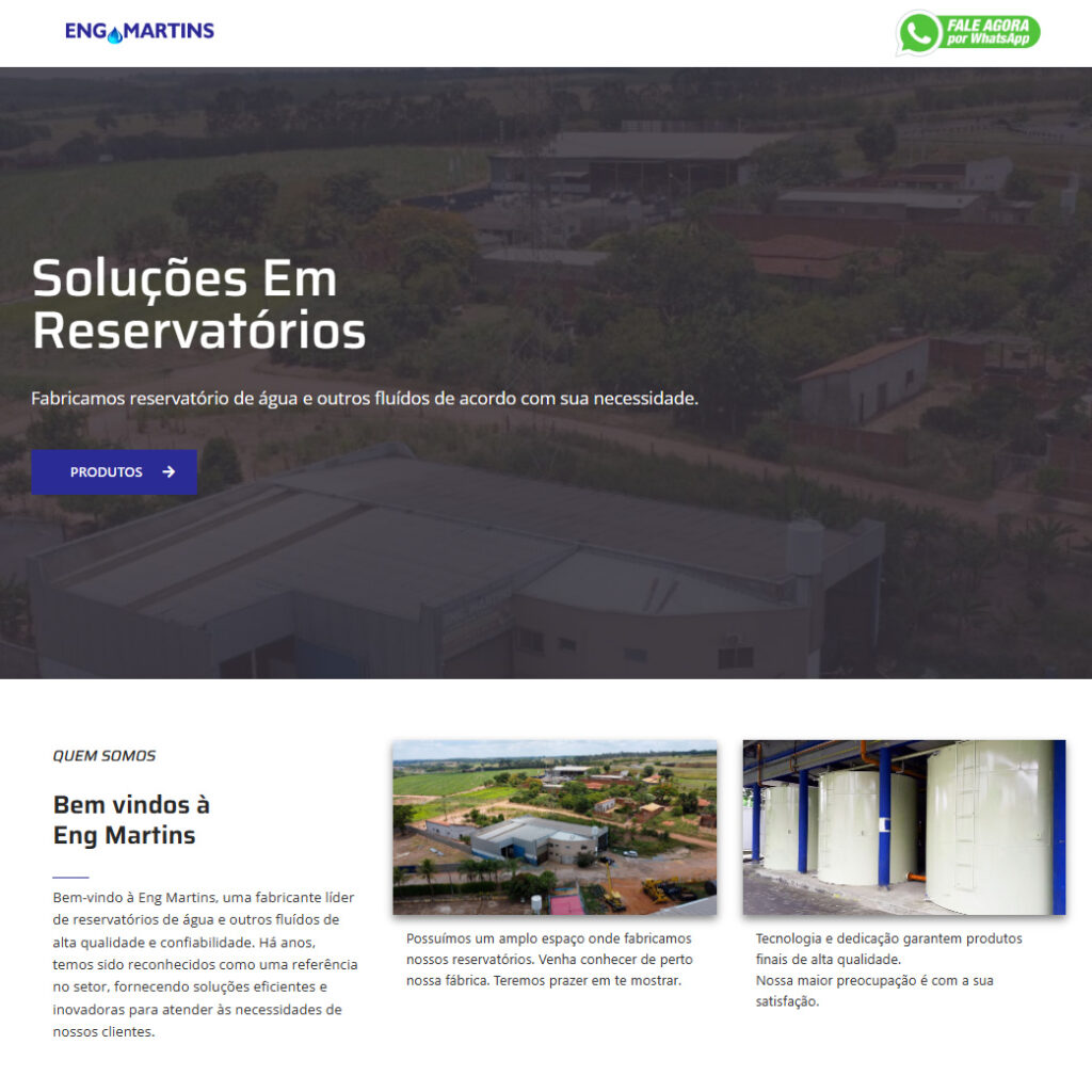 Landing Page - Cabeçalho